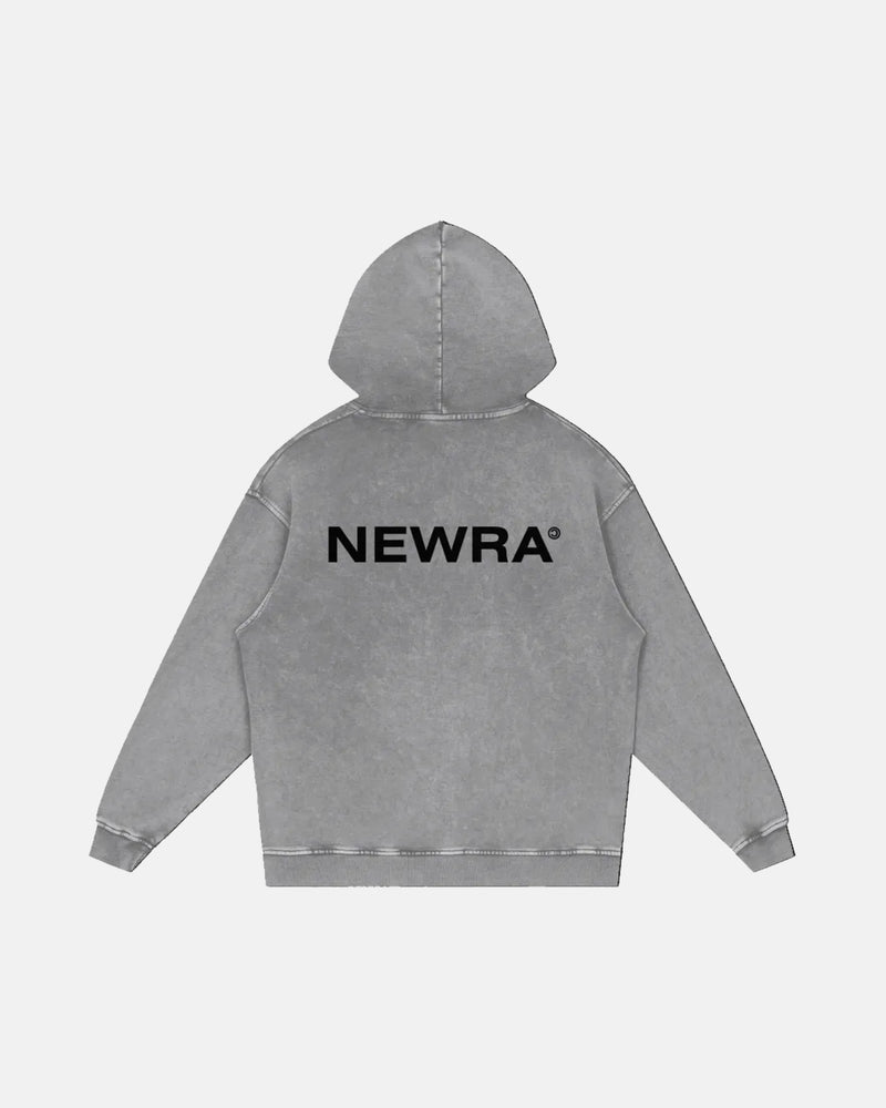 Basic Washed Hoodie Grey