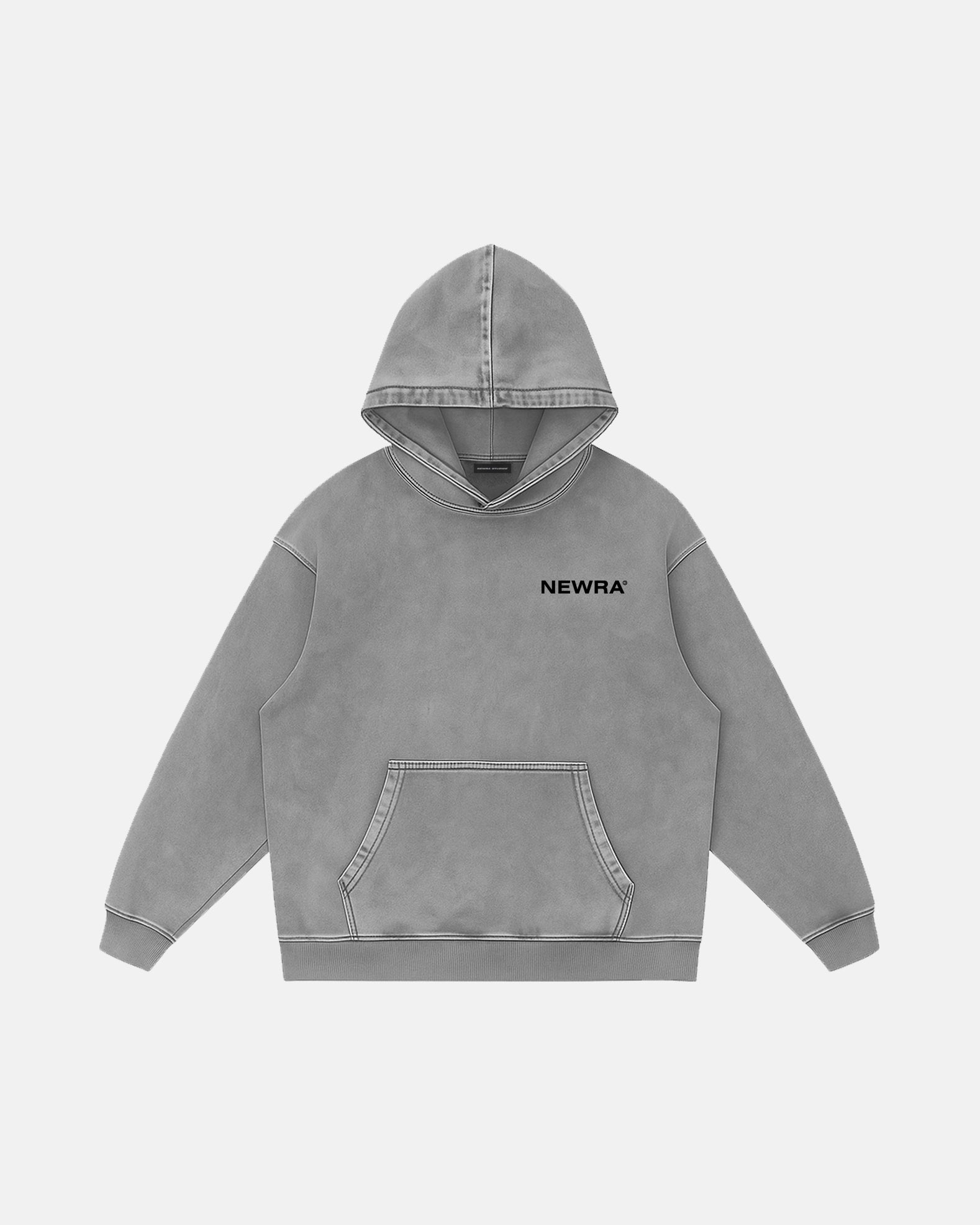 Basic Washed Hoodie Grey