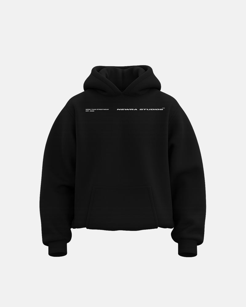 Essential Slogan Hoodie Black